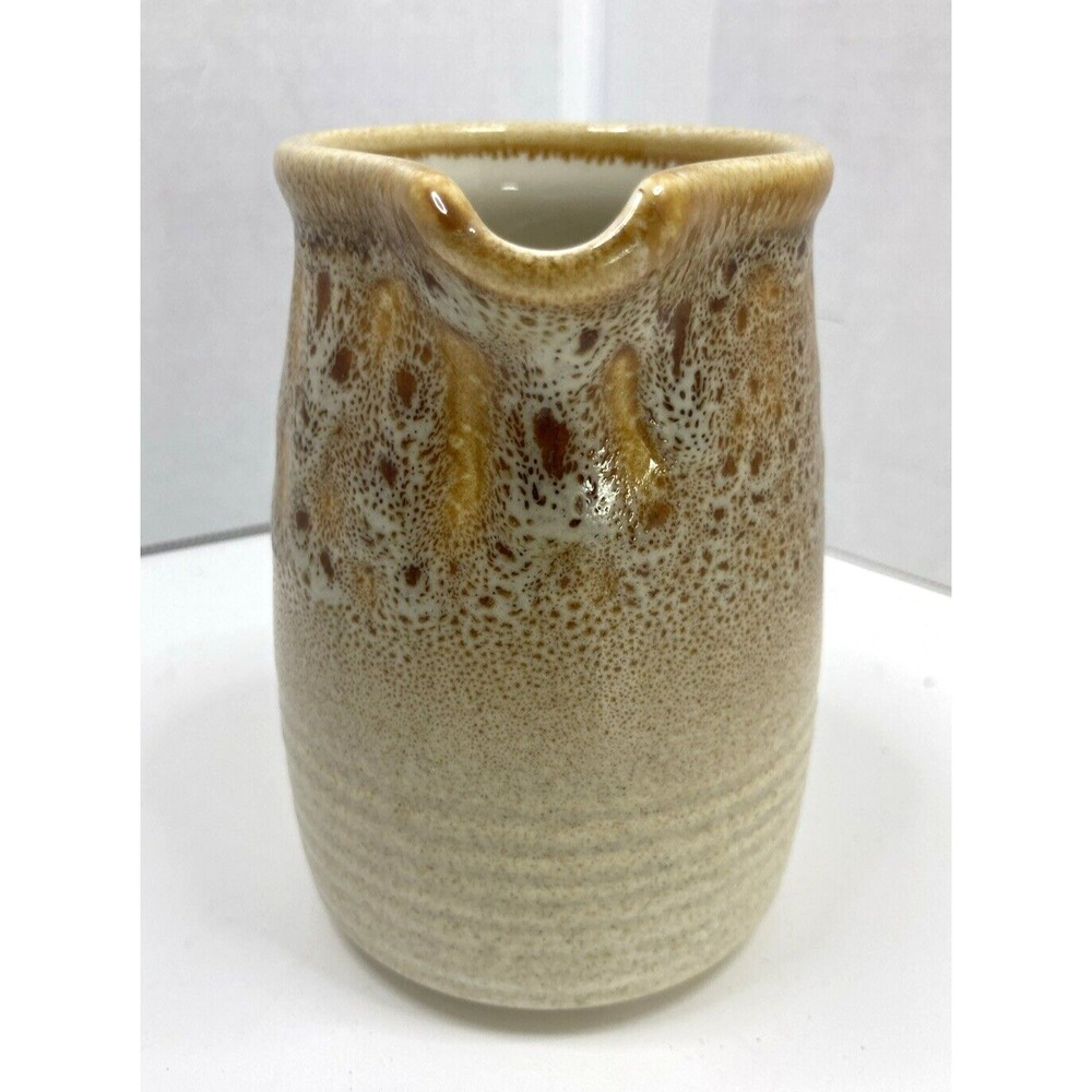 Mikasa Natures Song‎ Creamer Gravy Syrup Pitcher Brown Beige Drip Glaze 10oz - Picture 3 of 11